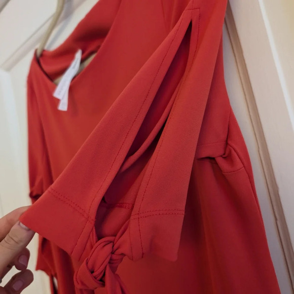 Iris Setlakwe Shift Dress – Vibrant Coral Orange – Size L (fits M/L) - Picture 6 of 10